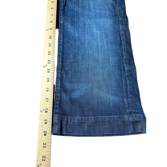 7 For All Mankind Women's Size 28 Dojo Cropped Jeans 7's Pockets Dark Wash #I8-5 - Picture 6 of 10